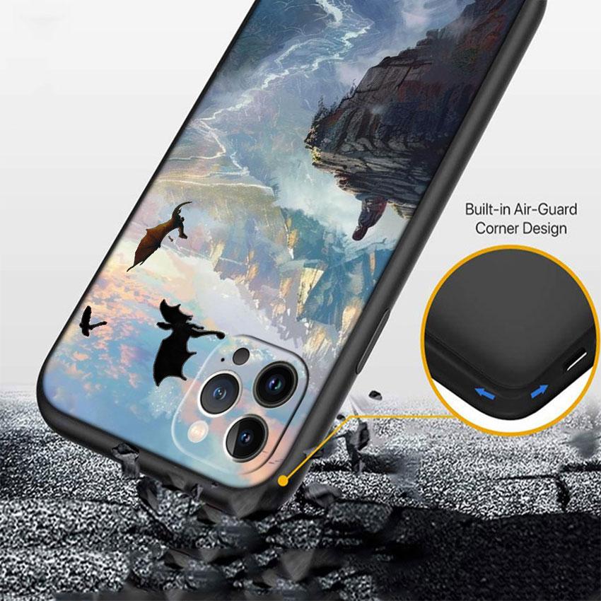 CJ56 Fourth wing dragons Soft Shell Phone Case for iPhone 16 15 14 13 12 Pro Max Plus Mini
