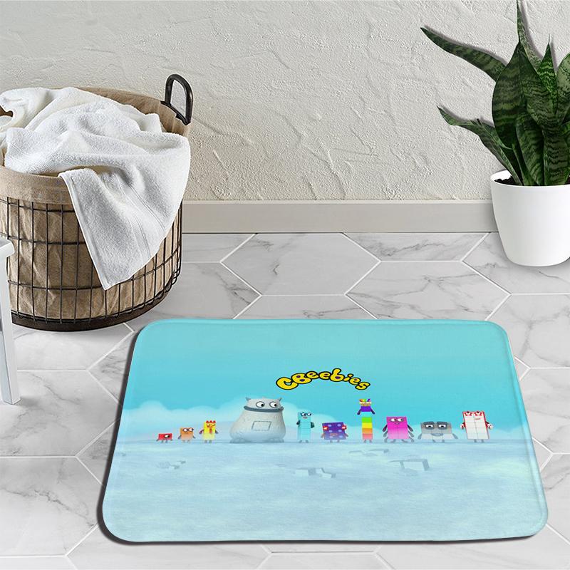 Коврики с цифровыми блоками с героями мультфильмов для спальни, плюшевые коврики с цифрами, коврики из фильмов, прикроватные коврики, нескользящие напольные коврики