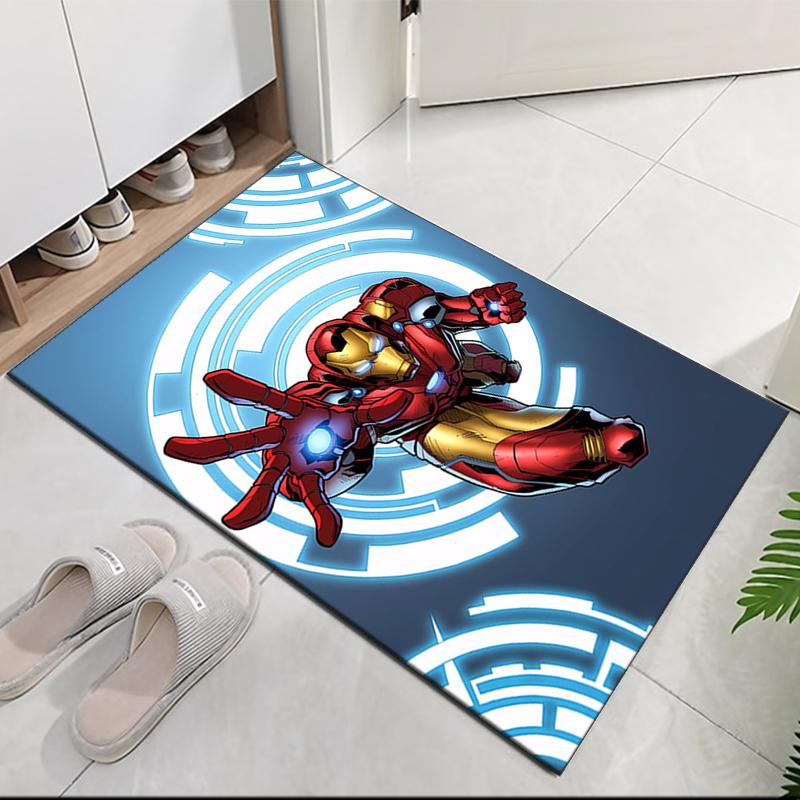 Iron Man Printed Carpet, for Office Chair Living Room Bedroom Kitchen Room Decor Gifts.