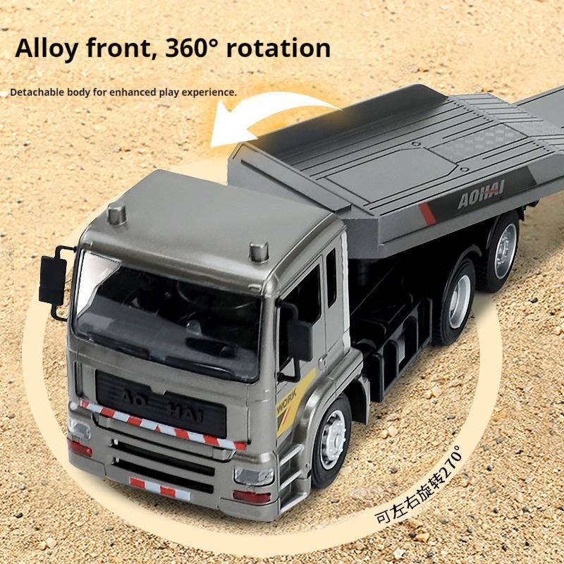 New Product 1:18 Scale 2.4G Remote Control Simulation Alloy Flat Truck Trailer Remote Control Boys' Holiday Gifts Toy