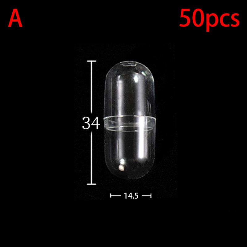 50 шт./лот Мини пустые пластиковые шары Капсульные игрушки Контейнер для шара-сюрприза Реквизит Капсула для пейнтбола Органайзер для капсул Таблетница