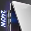 Поворотный на 180° USB C на USB C Адаптер PD 240 Вт Быстрая Зарядка 480 Мбит/с Совместимый Для Телефона Ноутбука Планшета Быстрая Зарядка Устройств