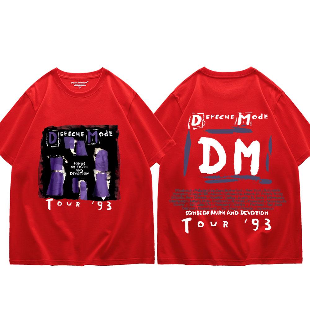 Британская группа Depeche Cool Mode Memento Mori Tour 2023 Принт Футболка 90-х Мужская Женская Мода Рок Футболка Уличные Винтажные Футболки