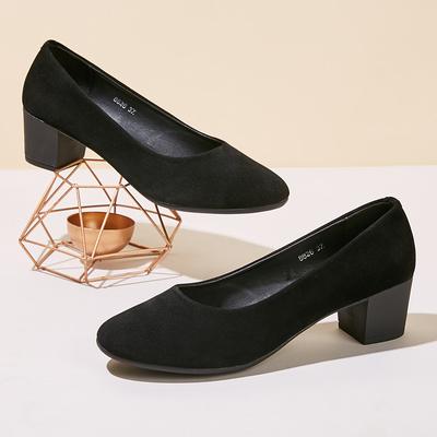 Новые супер мягкие замшевые деловые офисные женские туфли 3-5 см средние и низкие туфли принцессы женские