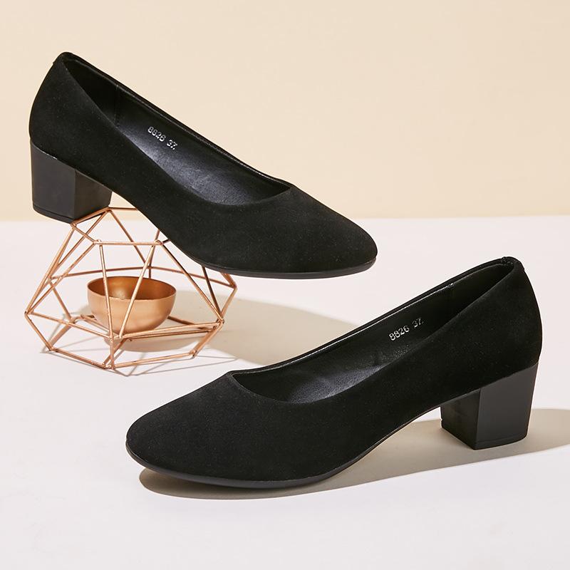 Новые супер мягкие замшевые деловые офисные женские туфли 3-5 см средние и низкие туфли принцессы женские