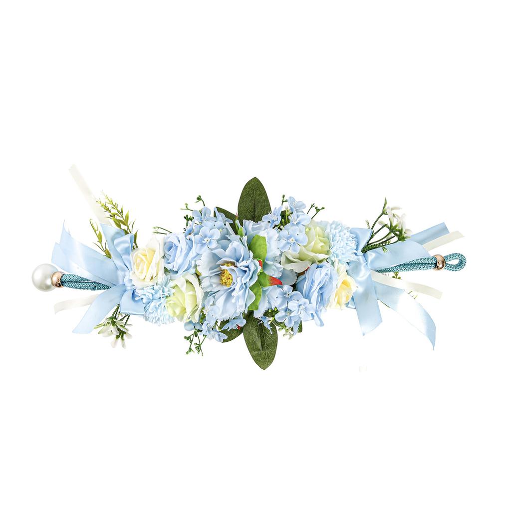 Подхват для штор из ткани с цветочным принтом, подхват с искусственными цветами, держатель для прозрачных штор, свадебный декор, искусственные цветы в лесном стиле.