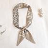Streamers for Women's New European and American Autumn and Winter Letters Imitation Silk Scarf Multi-functional Headband Tied with Warm Scarf Scarf