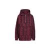 adidas Унисекс ветровка X Ivy Park, легкая, водостойкая, с капюшоном, на молнии до середины, принт змеиная кожа, цвет вишневое дерево, черный HH9826