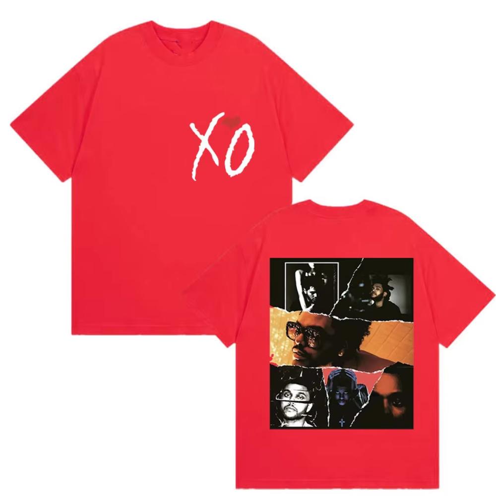 Поп-рэпер The Weeknd Альбом Xo 2026 Графические футболки Мужские Женские Фанаты Хип-хоп Новая футболка с коротким рукавом Мужская Хлопковая футболка Streetwear