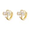 Серьги Banyan Tree S925 Silver Four Leaf Clover Diamond - Элегантные украшения в корейском стиле для женщин