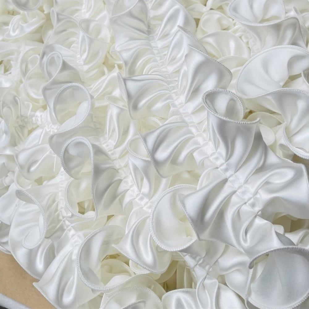 Wavy Frill Satin Ruffle Trim 10cm Wide Fabric Lace Ribbon Wavy Frill Ribbon For Clothing Styling