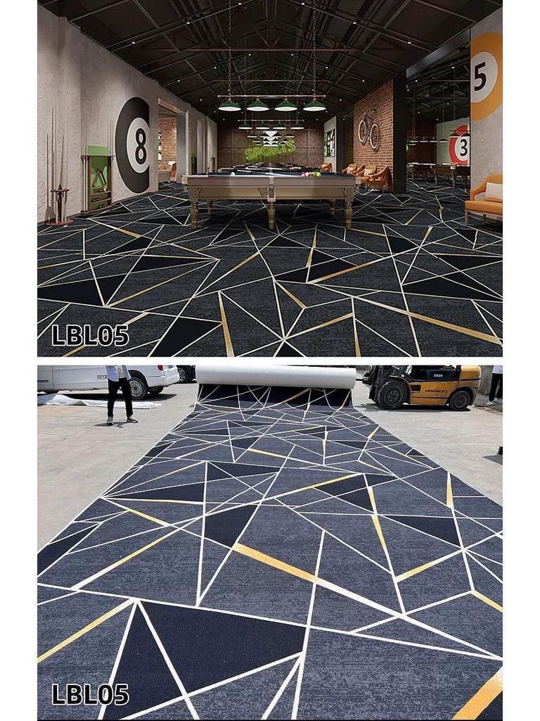 Luxury Fireproof Nylon Billiard Hall Carpet for Hotels - Large Area Print Mat