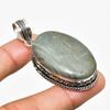 Ювелирный кулон ручной работы с полосатым зеленым опалом, посеребренный 925 пробы, 2,08 дюйма