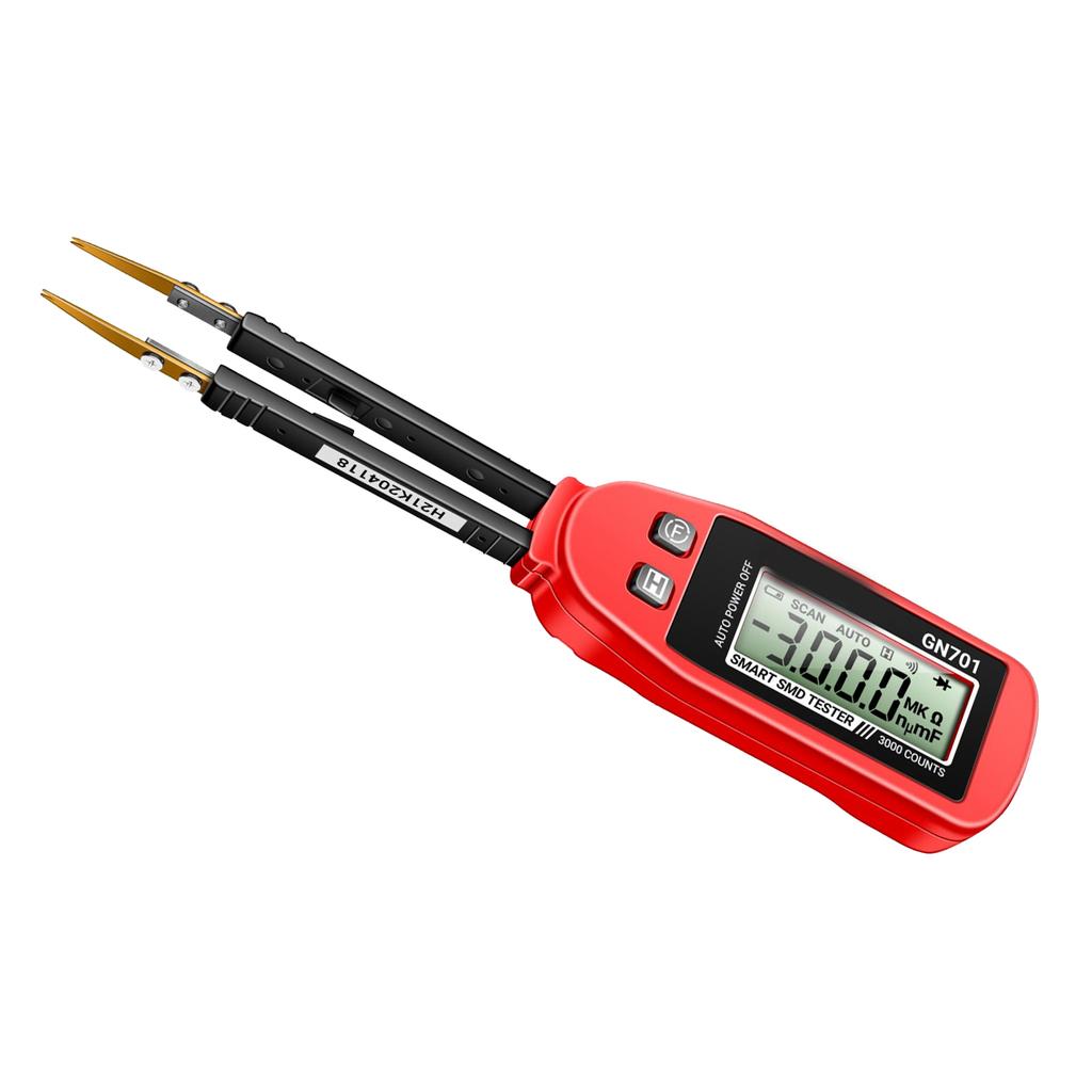 GN701 Тестер SMD конденсаторов 3000 отсчетов ЖК-дисплей Цифровые пинцеты для измерения сопротивления, емкости, диодов