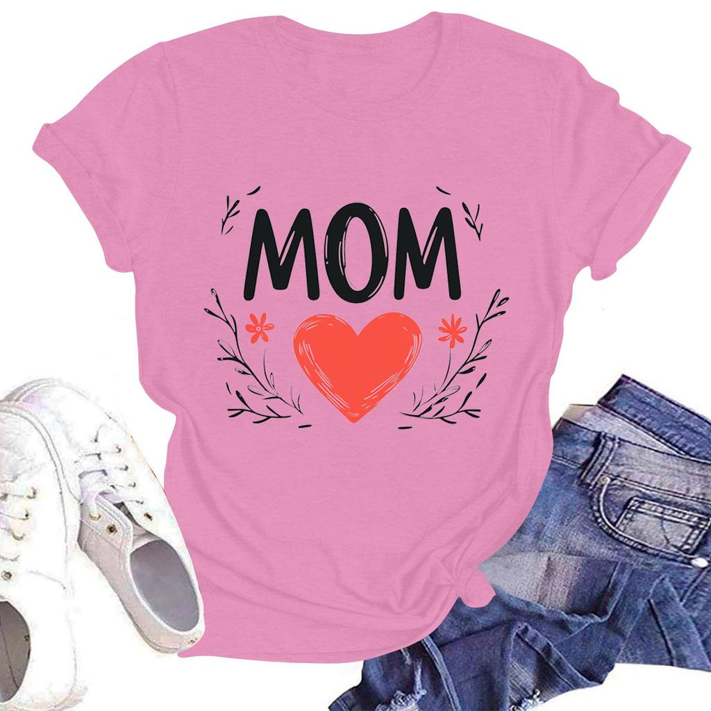 Женская повседневная футболка с круглым вырезом и коротким рукавом