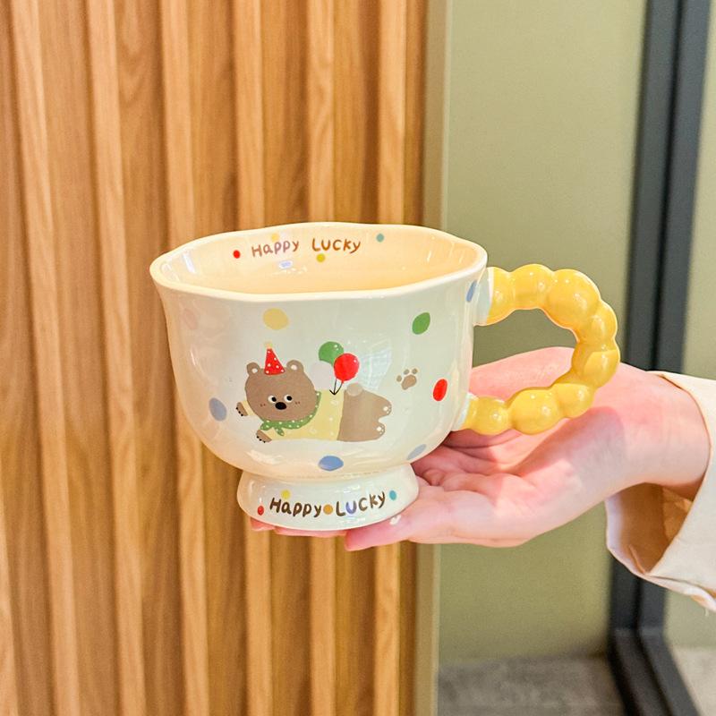 Подарок на день рождения высокой ценности, милая керамическая кружка с кошкой в горошек, практичный сувенирный подарочный набор для девочек и подруг