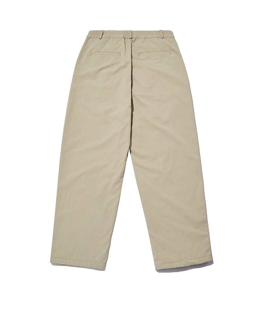 WANGGWAN Nda90 Wide Fit Brushed Nylon Pants (Beige)
