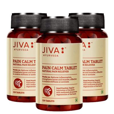 Таблетки Jiva Pain Calm 500 мг 120 таблеток X Упаковка из 3 штук Натуральное обезболивающее для комфорта суставов и мышц