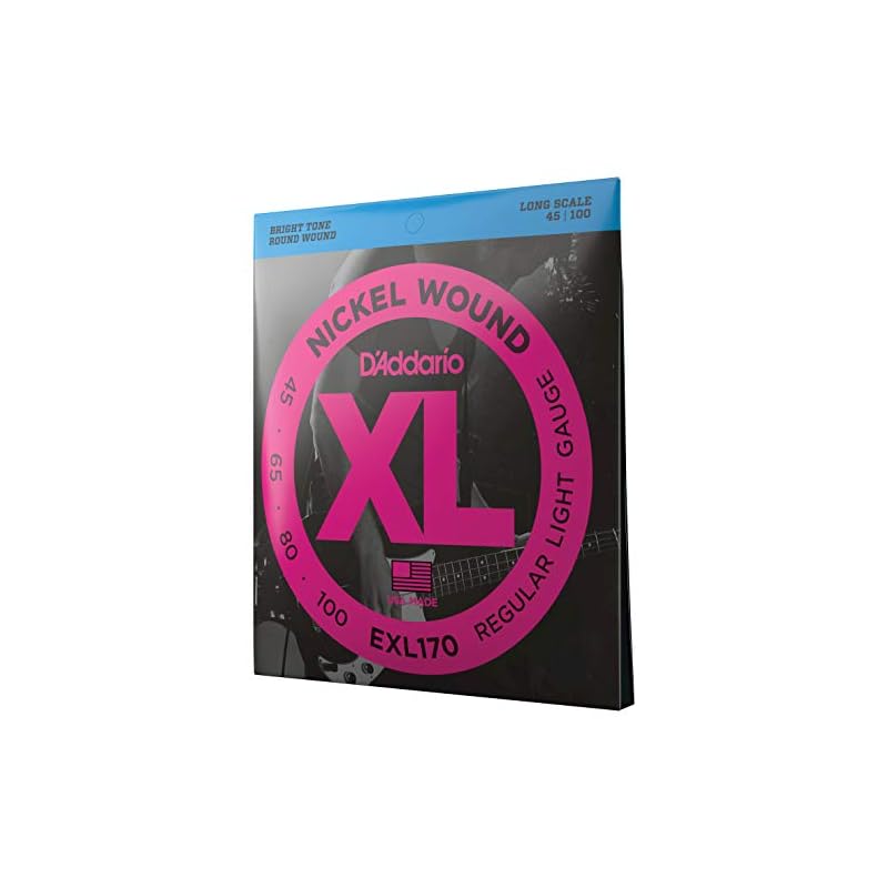 Басовые струны D'Addario, Никель, Длинная шкала, .045-.100, EXL170 [Оригинальный продукт для внутреннего рынка]