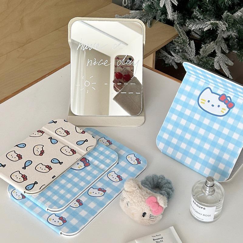 Милое складное карманное зеркало для макияжа в виде кошки для общежитий и домов