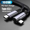 PD100W Type-C USB C 90-градусный кабель для передачи данных 100 Вт 480 Мбит/с быстрая зарядка нейлоновый шнур линия передачи данных