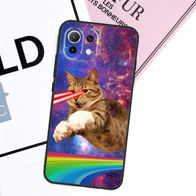 Чехол с кошкой в космосе для Xiaomi 17 Pro Max 14 15 Ultra 13T 14T 15T Pro POCO F8 F7 F5 F6 X5 X6 X7 Pro