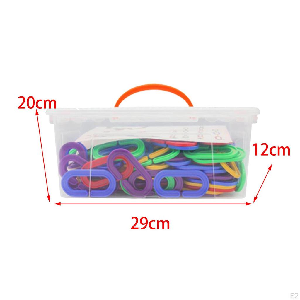 150 штук C-образный крючок, радужные звенья DIY игрушки Птица качели цепь образовательные красочные для