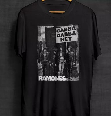 Черная футболка Gabba Gabba Hey, Ramones, Футболки с группами, Панк-рок Унисекс футболка