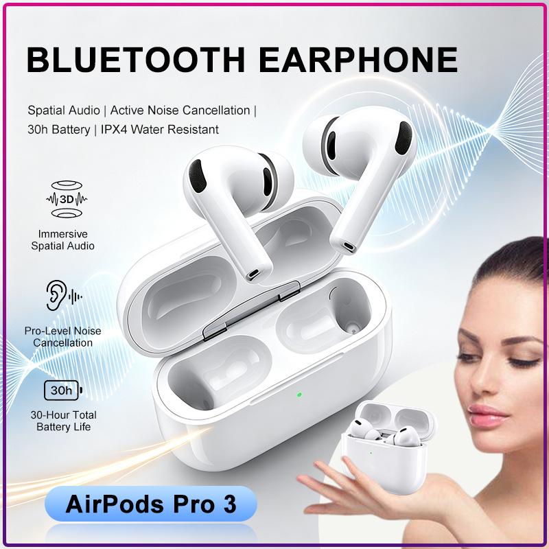 AirPods Pro 3 Внутриканальные Беспроводные Наушники Apple Премиальное Качество Звука Шумоподавление ANC Влагозащита IPX4 Портативный Зарядный Кейс