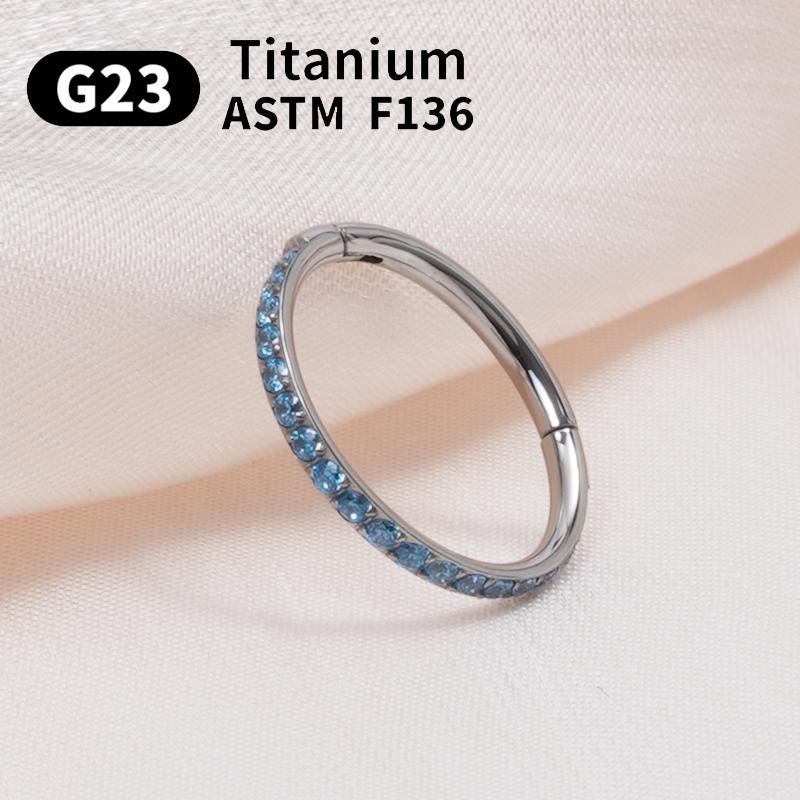 1/10 ШТ. G23 Титан ASTM F136 Пирсинг Набор Кольцо Носа Серьга Женские Украшения Перегородка Носа Хрящ Шарнир Шаг Кольцо для Носа Губы