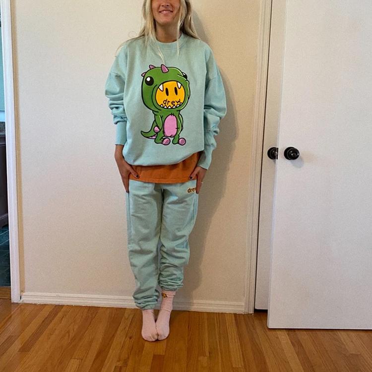 Drew House Letter Logo Series Knitted Sweatpants Unisex Mint Green Moderate Other DR-SS20-93