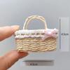 New Mini Miniature Dollhouse Basket Fashion Handmade Hand Woven Basket DIY Paper Vine Basket For BJD Dolls/for Ob11 Dolls
