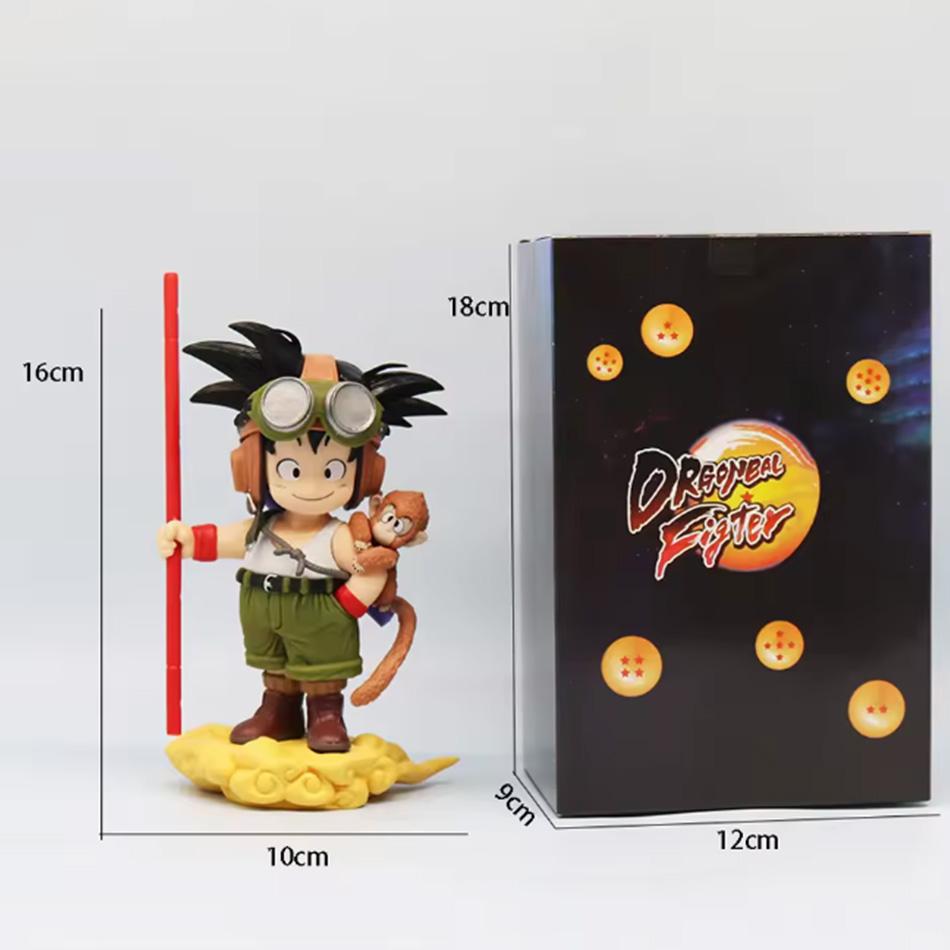 New 16cm Anime Dragon Ball Son Goku Model With Monkey Kid Goku Action Figure Pvc Statue Collection Model Toys Presents