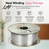 Silk PLA Filament 1.75mm Silver for 3D Printer 1kg Spool Metallic Printing Consumables Shiny Filament Neatly Wound DIY Models FDM Printer Accessory