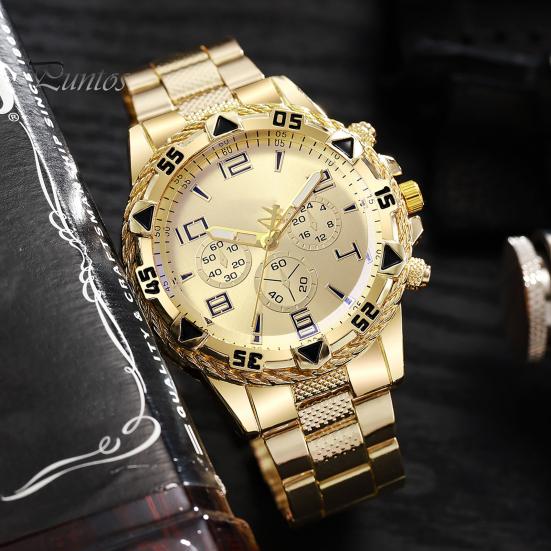 Мужские деловые часы, роскошный ремешок из сплава, 3 руки, минималистичный металлический мужской костюм, кварцевые часы, модные украшения, подарок на день рождения