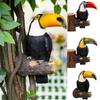 1 Pcs Bird Figurine Tree Hugger Decor Hanging Resin Ornaments Garden Statue Creative Simulation Animal Yard Wall Decoration