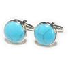 Kamakura Cufflinks Workshop Круглые бирюзовые запонки cf1740