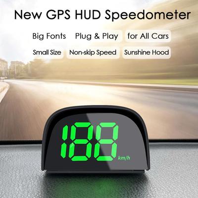2024 Автомобильный цифровой GPS-спидометр, автомобильный HUD-дисплей со скоростью, миль/км/ч, USB Plug and Play для всех автомобилей