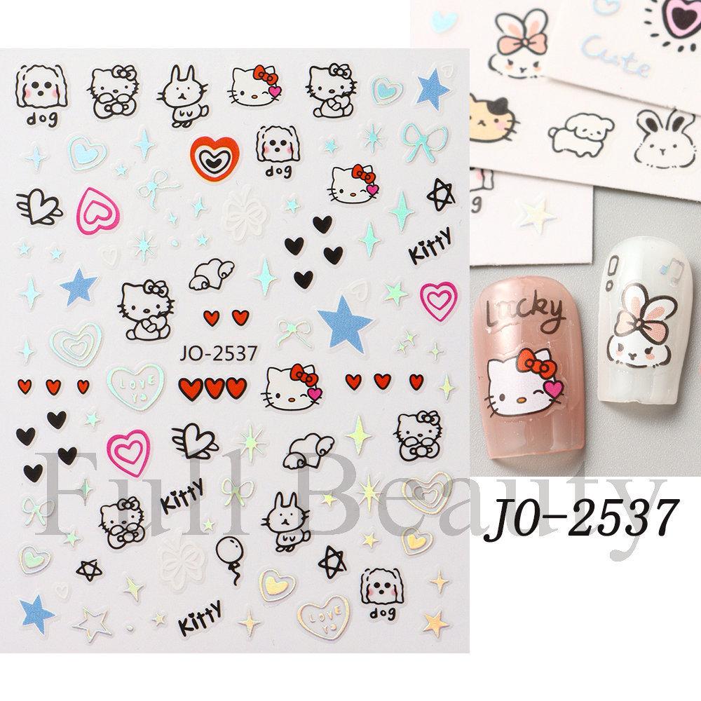 Nail Art Stickers, Imitation Hand-Painted Golden Branches, Jade Leaves, Bronzing Flowers, Flower Petals, Adhesive Nail Stickers