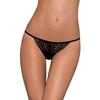 Obsessive - Femme - Мягкий вышитый стринг - Черный - L/XL