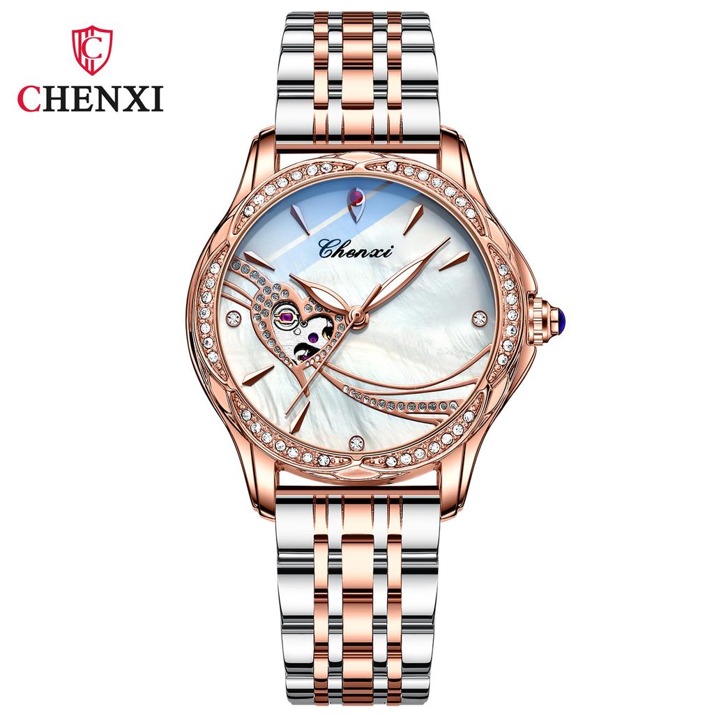 Новые роскошные женские часы высшего бренда с коробкой, водонепроницаемые автоматические модные женские механические часы