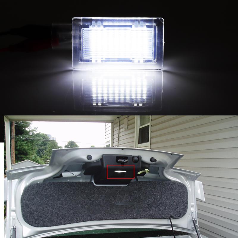 1Pcs For Ford Mustang Edge Explorer Fusion Lincoln MKX MKZ Mercury Car LED Luggage Lights Trunk Interior Cargo Lift Gate Lamps License Plate Lights 2