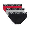 EMPORIO ARMANI BOLD MONOGRAM 3-PACK ТРУСЫ 3 ШТ Хлопковые трусы для мужчин, размер ЕС 54087154 [Параллельный импорт]