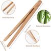 4Pcs Bamboo Toast Tongs 18cm Toaster Tong Tea Clip Tweezers Bamboo Tong for BBQ Fried Food Bread Tea Cooking Kitchen Accessories