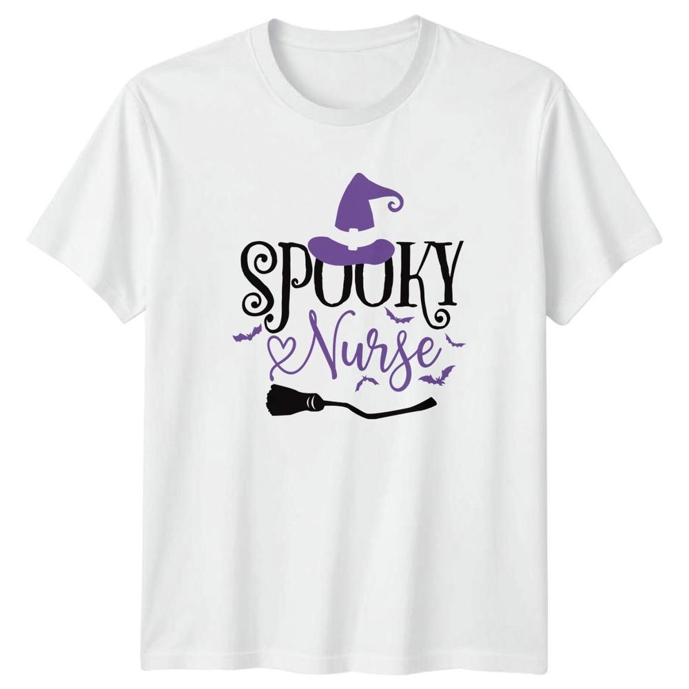 Spooky Nurse TShirt Witchy Medical Profession Halloween