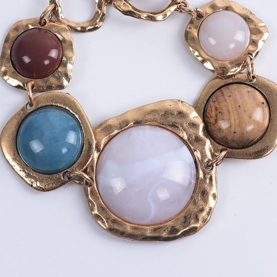 Классический геометрический прочный браслет-шарм Простой браслет из натурального камня Ювелирный аксессуар