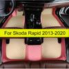 Автомобильные коврики для Skoda Rapid 2013 2014 2015 2016 2017 2018    Автомобильные подставки под ноги Ковер Покрытие Аксессуары для интерьера
