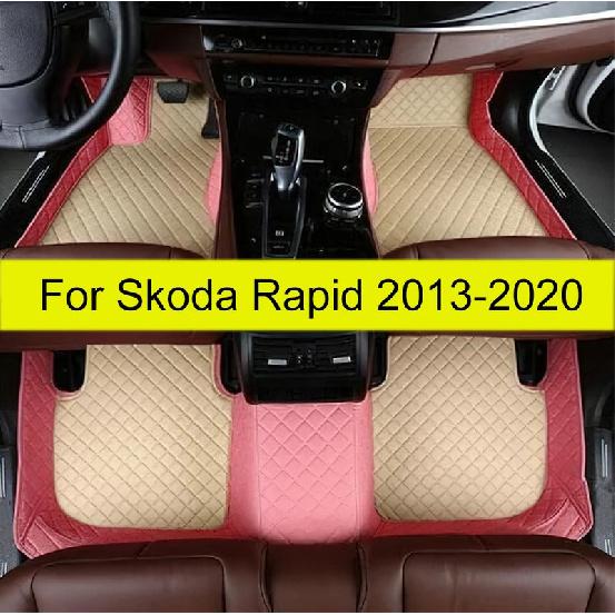 Автомобильные коврики для Skoda Rapid 2013 2014 2015 2016 2017 2018 Автомобильные подставки под ноги Ковер Покрытие Аксессуары для интерьера