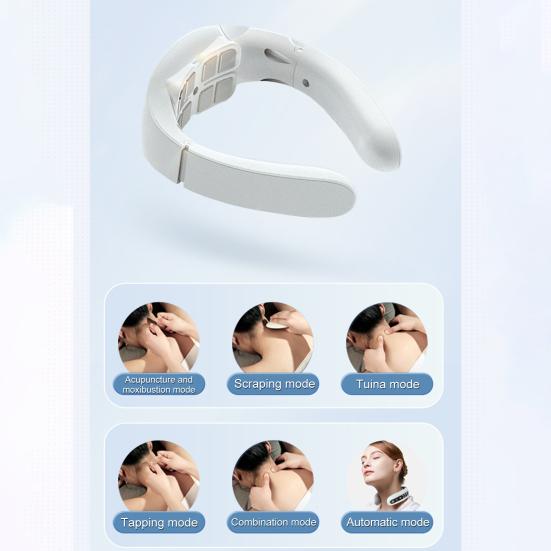 Электрический массажер шейного отдела позвоночника с 4/6/8 головками, 6 режимов, 15 уровней импульсной силы, USB перезаряжаемый массажер для облегчения боли в шее, подарки для мужчин и женщин