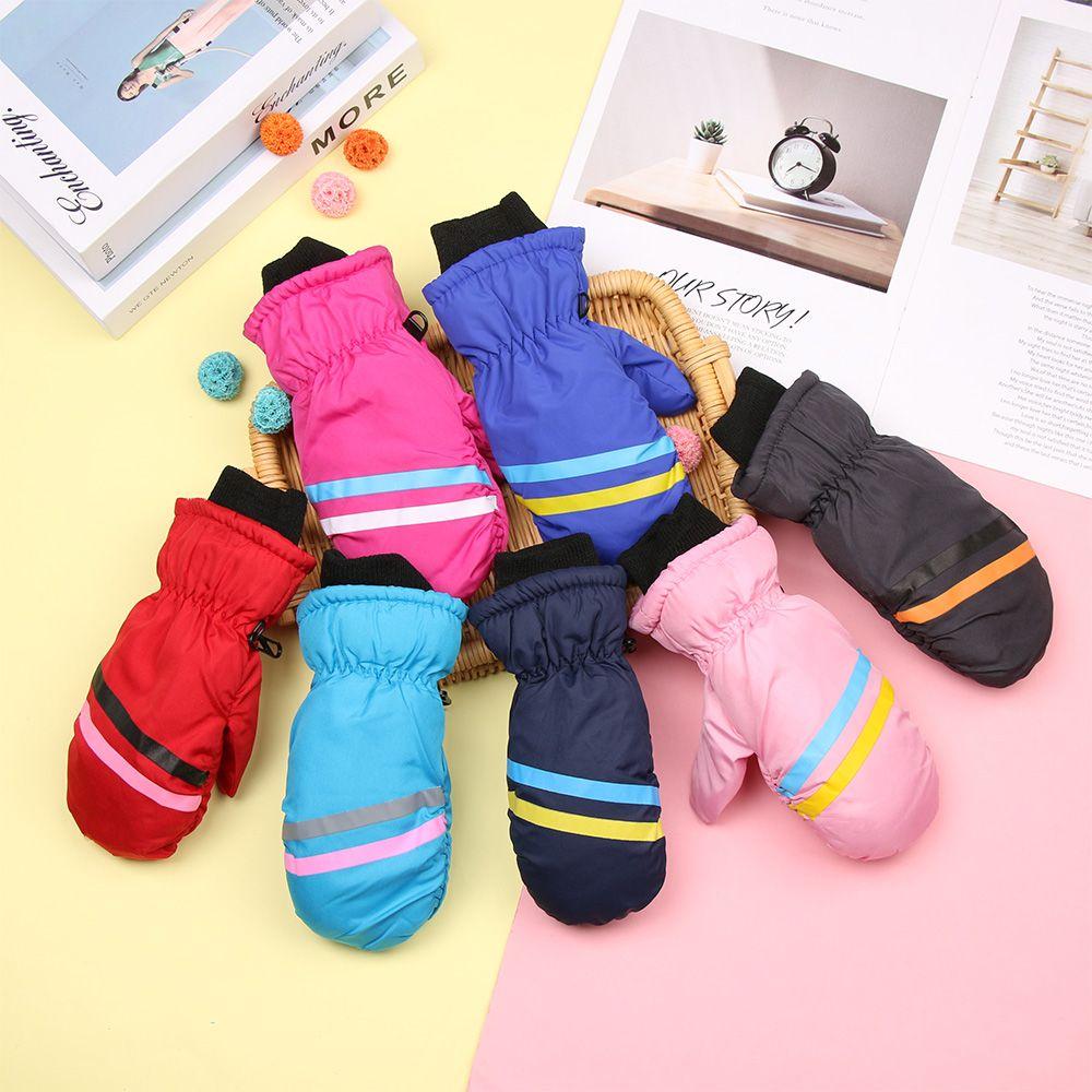 Winter Must Thicken Warm Outdoor Riding Long-sleeved Mitten Snow Snowboard Children Ski Gloves